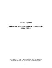 Stand de Testare pentru Radio WiMAX cu Interfată OBSAI RP3-01 - Pagina 1