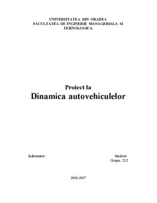 Studierea performanțelor dinamice - Alfa Romeo 33 - Pagina 1