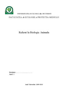 Biologie animală - Pagina 1