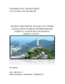 Analiza indicatorilor de performanță turistică în regiunea geografică America de Sud - Pagina 1