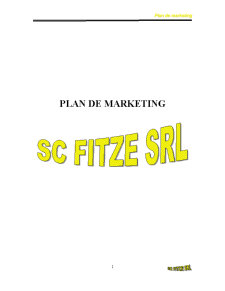 Plan de Marketing - SC Fitze SRL - Pagina 1