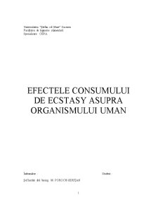 Efectele Consumului de Ecstasy Asupra Organismului Uman - Pagina 1