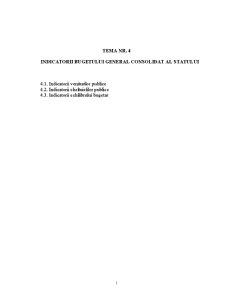 Indicatorii bugetului general consolidat al statului - Pagina 1