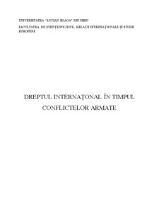 Dreptul internațional în timpul conflictelor armate - Pagina 1