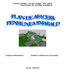 Plan de Afaceri - Pensiunea Smarald - Pagina 1