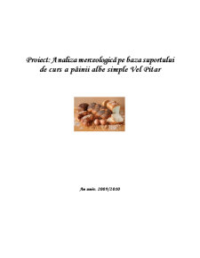 Analiza merceologică a pâinii albe Vel Pitar - Pagina 1