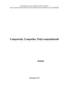 Competență, competiție, piață competițională - Pagina 1