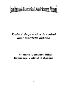 Proiect de practică Comuna Mihai Eminescu - Pagina 1