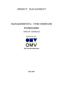 Managementul unei Companii Petroliere - OMV - Pagina 1