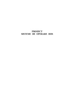 Sisteme de Operare - DOS - Pagina 1