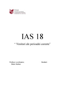 IAS 18 Venituri ale Perioadei Curente - Pagina 1