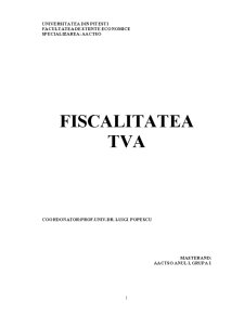 Fiscalitatea TVA - Pagina 1