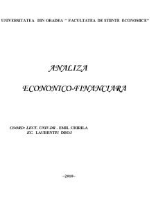 Analiza economico-financiară la SC Lumilia Com SRL - Pagina 1