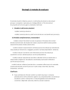 Strategii și Metode de Evaluare - Pagina 1