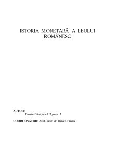 Istoria Monetară a Leului Românesc - Pagina 1
