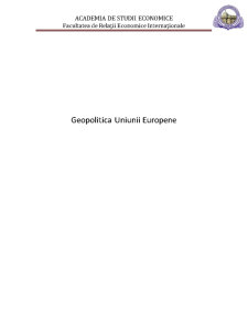 Geopolitica Uniunii Europene - Pagina 1