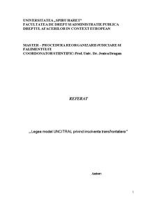 Legea model UNCITRAL privind insolvența transfrontalieră - Pagina 1