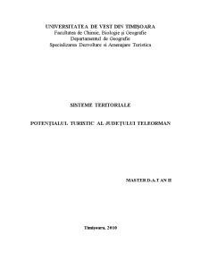 Sisteme teritoriale - potențialul turistic al Județului Teleorman - Pagina 1