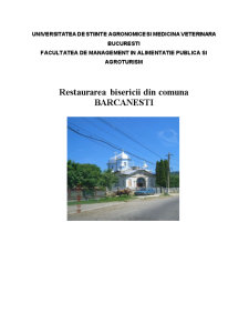 Restaurarea bisericii din Comuna Bărcănești - Pagina 1