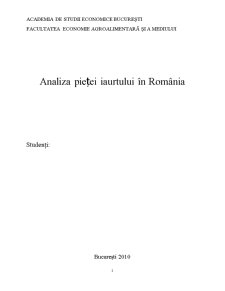 Analiza Pieței Iaurtului în România - Pagina 1