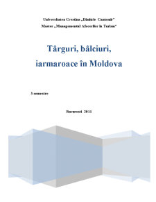 Targuri, Balciuri, Iarmaroace în Moldova - Pagina 1