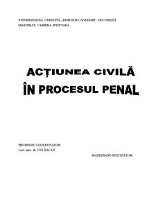 Acțiunea Civilă în Procesul Penal - Pagina 1