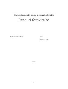 Panouri Fotovoltaice - Pagina 1