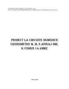 Circuite numerice cronometru H, M, S afișaj Dir, K comun 14.4mhz - Pagina 1