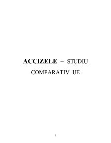 Accizele - Studiu Comparativ - Pagina 1