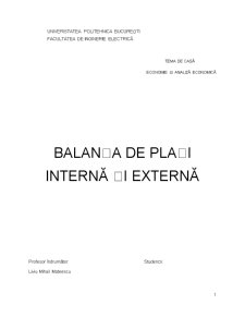 Balanța de Plăți Interne și Externe - Pagina 1