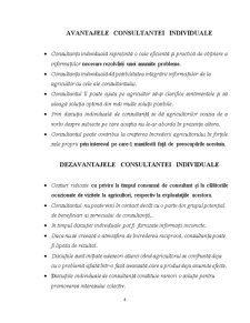Conținutul și obiectivele consultanței individuale - calitățile și rolul consultantului în acest tip de consultanță - Pagina 4