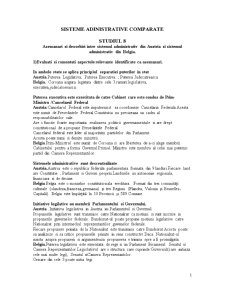 Asemănări și deosebiri între sistemul administrativ din Austria și sistemul administrativ din Belgia - Pagina 1