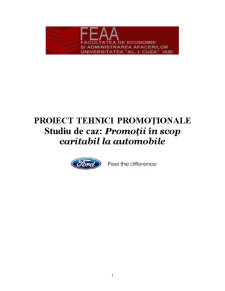 Proiect tehnici promoționale - campanii în scop caritabil Ford - Pagina 1