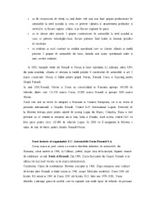 Prezentare generală a organizației SC Automobile Dacia SA - Pagina 2