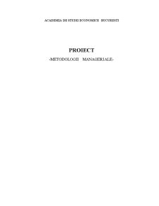 Proiect metodologii manageriale - Arcadis Eurometudes SA - Pagina 1