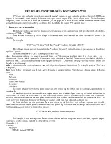 Utilizarea Fonturilor și Formatarea Textelor în Documente Web - Pagina 1