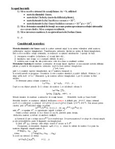 Rezolvarea Numerică a Sistemelor de Ecuații Liniare - Pagina 2