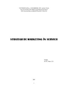 Strategii de Marketing în Servicii - Pagina 1