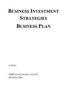 Business Plan - Millenium Restaurant - Pagina 1