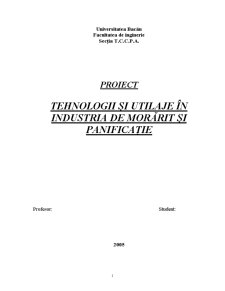 Tehnologii și Utilaje în Industria de Morărit și Panificație - Pagina 1