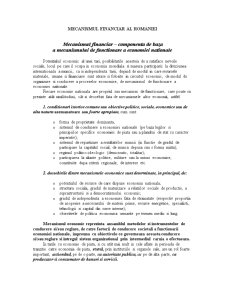 Mecanismul financiar al României - Pagina 1