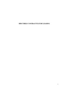 Riscurile Contractului de Leasing - Pagina 2