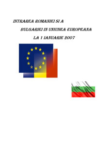 Întrarea României și a Bulgariei în Uniunea Europeană la 1 ianuarie 2007 - Pagina 1
