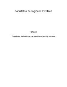 Fabricarea arborelui unei mașini electrice - Pagina 1
