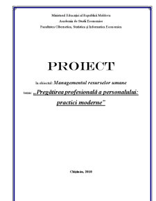 Pregătirea profesională a personalului - practici moderne - Pagina 1