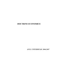 Doctrine economice - prezentare generală - Pagina 1