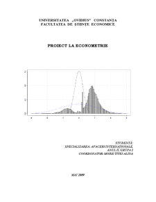 Proiect la Econometrie - Pagina 1