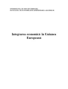 Integrarea Economică în Uniunea Europeană - Pagina 1