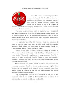 Cercetări de marketing la Coca Cola - Pagina 1