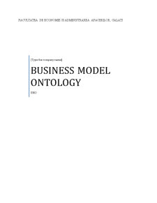 Business Model Ontology - Pagina 1
